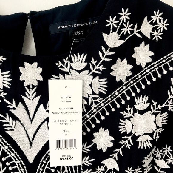 French Connection Navy Floral Boho Dress - Picture 4 of 5